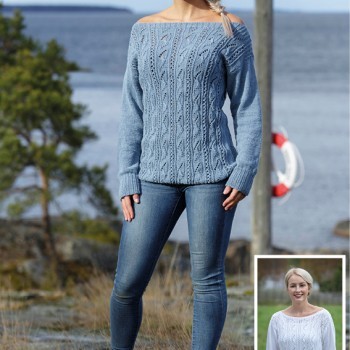 91667 Genser med strukturmønster | Oppskrifter | Järbo 92028 Genser med fletter | Oppskrifter | Järbo Hobbii.no