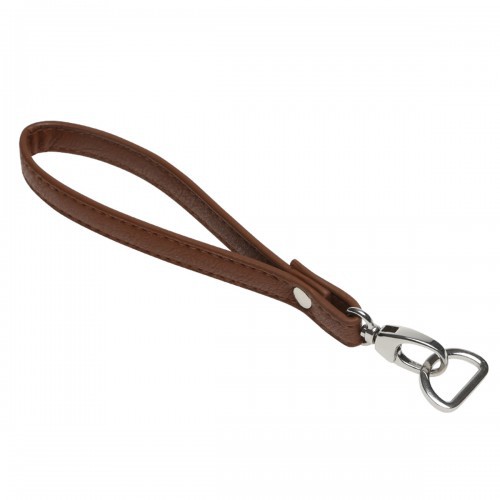 Go Handmade - Cinturino da polso per pochette - 16 cm - Brown/Silver