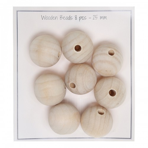 Go Handmade - Perlas de madera - 25 mm