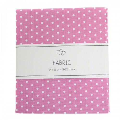Go Handmade - Tessuto in cotone - Rosa a Pois