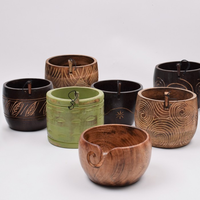 Lavoro A Maglia E Ciotola In Filato Di Legno Ciotola Portaoggetti In Filato Di Legno Artigianale Ciotola Rotonda Intrecciata Con Fori Intagliati E Trapani Per Lavorare A Maglia E Uncinetto
