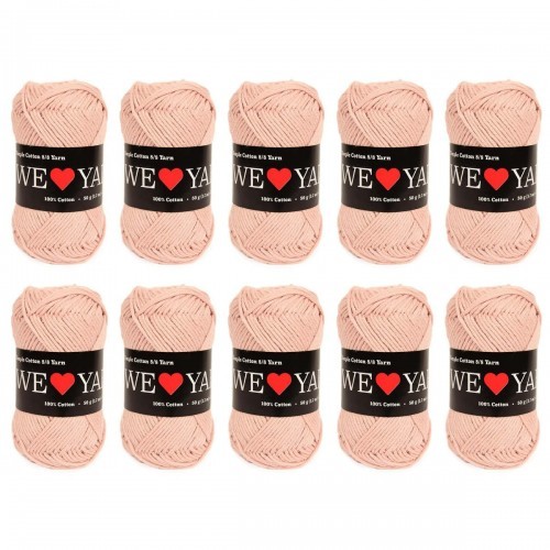 We Love Yarn - 8/8 Cotton Color Pack 01 - Dusty Rose (12)
