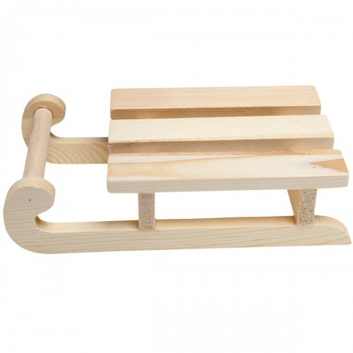 Hobbii - Trineo de madera - 19,5 x 10 cm