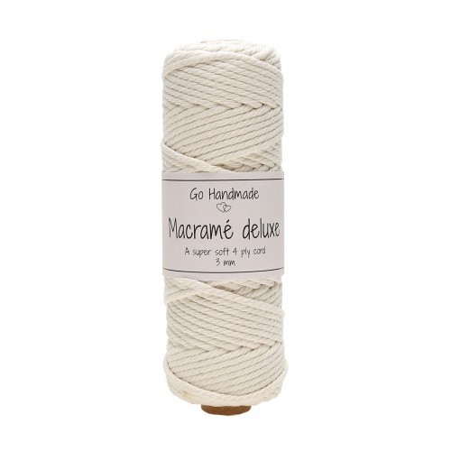 Go Handmade - Macramé Deluxe, 3mm - Natural