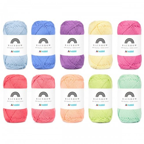 Hobbii - Rainbow Cotton 8/6 Color Pack - Color Bag (10)