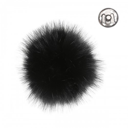 Go Handmade - Pompón - negro - 10 cm